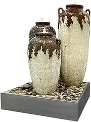 Upgraded Ceramic Water Fountain Circulating Water Landscape Ornaments Outdoor Fountain Unique Housewarming Gift Garden Fountain New