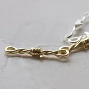 One Piece Premium Plated Solid Brass Rope Link - Connector - 34x10mm (4716C)