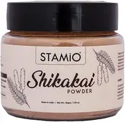 STAMIO Shikakai Powder 50 gm for Hair Wash, Pack, Mask, Shampoo, Scalp Care | Seedless Dried Acacia concinna | Natural Cleanser Conditioner | All Hair Types | In Jar 1.76 oz