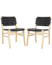 Safavieh Set of 2 Taika Leather Dining Chairs