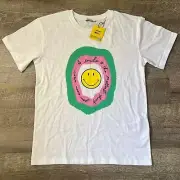 NWT SANDRO Smiley-face Print T-shirt Size Small