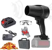 Yiicoong Cordless Blower, Super Powerful Cordless Blower, Handheld Leaf Blowers with Battery & Charger, Electric Turbo Jet Blower for Patio Cleaning, Lawn Care, Blowing Leaves Dust Snow & Debris