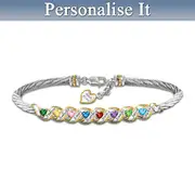 'Family Is Forever' Personalised Birthstone Bracelet