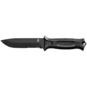 NEW GERBER STRONGARM Fixed Blade Serrated Knife - Black GR5306