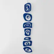 Striking Navy Blue Retro-A-GoGo MOD Kinetic Hanging Art Mobile Midcentury MCM