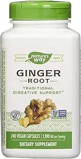 Nature's Way Nature's Way Premium Herbal Ginger Root, 1,100 Mg Per Serving, 240 Vcaps, 240 Count (Pack of 12)