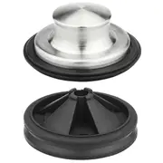 Garbage Disposal Splash Guards with Stainless Steel Brushed Kitchen Sink Stopper Drain Plug Set Foo Silver Black