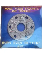 Candle Capper Metal Jar Candle Topper Angels & Stars New In Box