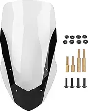 Motorcycle Windshield for Motorbike, PMMA Transparent Headlight Windscreen Deflector Front Flyscreen Universal for Nmax155 Nmax125 2016 to 2018