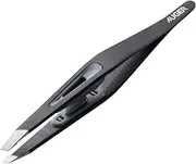 Kai Corporation AUGER Tweezers for Men with Beveled Eyebrows, Eyebrows, Unwanted Hair Tweezers