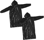 [SUPVOX] Adult Transparent Raincoat Foldable Rain Jacket Long Raincoat Travel Shower Cap Air Cooling Fans Cars Kit Decoration Spotted Decoration Work Rain Gear Hiking Rain Poncho Eva