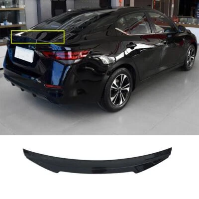 For Nissan Sentra 2020-2022 Carbon Fiber Rear Spoiler Tail Trunk Lip Wing Bar (for: Nissan)
