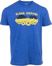 [Ann Arbor T-shirt Co.] Men's Ukraine Pride Vintage Style, Retro-Feel Ukrainian Coat of Arms T-Shirt