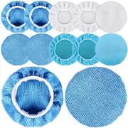 12 Pieces 5-6 Inch Car Polisher Pad Microfiber Polishing Bonnet Buffing Pad