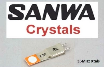 Sanwa 35MHz FM Crystals Xtals RX Receiver Chip Remote Control RC Aircraft New UK