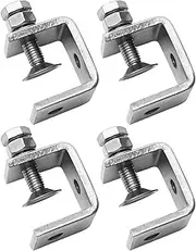 4pcs C-clamp Desk Clamp Steel Pipe Square Clamp Woodworking Adjustable Fixed Holder Clip Multi-function Hardware Fasteners Hand tool accessories