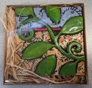 MOSAIC CERAMIC WALL ART TILE-BY ROMY & CLARE "GROW STRONG TILE"