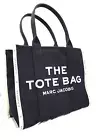 AUTH NWT Marc Jacobs The Jacquard Large Logo Zip Top Cotton Tote In Black