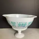 Vintage Pyrex Turquoise Butter Print 443 2.5 Qt Cinderella Amish Mixing Bowl EAU