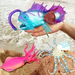 兒童科教仿真海洋動物生物模型魚大八爪魚章魚安康魚軟膠兒童玩具