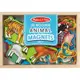 Melissa & Doug 美國瑪莉莎 動物木質磁鐵貼 - 20 pcs (內含 20 種色彩鮮豔的家居與野生動物木質磁鐵貼)