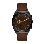 Fossil Everett Chronograph Brown Leather Watch FS6108