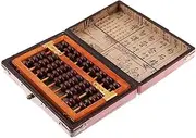 simhoa Vintage Wood Abacus Chinese Abacus Bead Arithmetic Math Calculator Counting