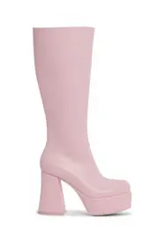 [Sugar Thrillz] Flirty Flair Go Go Boots - Pink