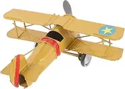 1pc Retro Biplane Model Iron Plane for Home Decoration Creative Vintage Aircraft Ornament Unique Decor for Living Showcase Desktop Safe and Durable Design