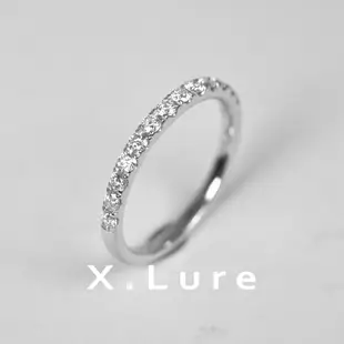 【X.LURE】14K 各尺寸排鑽線戒 0.5分1.5分2分2.5分3分 鑽戒 K金戒 女戒 真金 真鑽 K金 輕珠寶