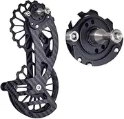 TRUSTTWO Bicycle Rear Derailleur Carbon Fiber Ceramic 13T 17T Pulley Guide Wheel Fit for Shimano 5800 6800 R7000 R8000 Fit for SRAM RED Rival Force The New (Color : for SRAM Black)