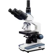 AmScope 40X-1000X LED Lab Trinocular Compound Microscope w 3D Two-Layer Mechanic