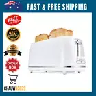 Anko 4-Slice Long Slot Electric Toaster Toasted Defrost Reheat Kitchen - WhiteO