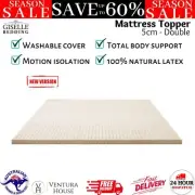 Giselle Bedding 7 Zone Pure Natural Latex Mattress Topper Underlay Double 5cm AU