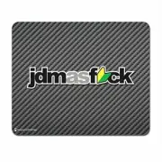 JDM As Fxxk Carbon Fiber Look Computer PC Mouse Pad