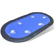 NNEVL 10-Player Foldable Poker Tabletop Blue