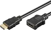 Goobay 31936 High Speed HDMI Extension Cable with Ethernet, HDMI™ Male (Type A) > HDMI Female (Type A), Gold-Plated, 1.5 m