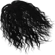 NOLITOY Lightweight Wig Piece Short Synthetic Hair Bang Wavy Style for Lady Elderly and Daily Fashion
