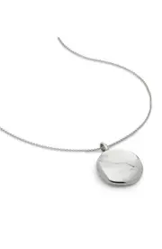 Monica Vinader Sterling Silver Locket Pendant Necklace at Nordstrom One Size