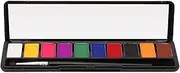 Face Painting Palette Set, Light Weight UV Colorful Body Paint Set, 10 Vibrant Colors, Makeup Brush for Salon (02)