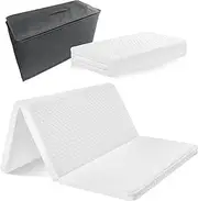 Sebusong Travel Cot Mattress, Foldable Portable Memory Foam Crib Mattresses, Breathable Baby Mattress with Removable Zipper Cover and Carrying Bag (38 * 26 * 3inch)