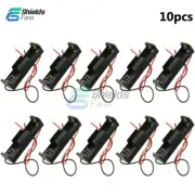 10PCS Plastic Battery Case Storage Box Holder with Wire Leads for AA 1.5V 2A DIY