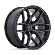 Fuel 1PC Flux 17x9 5x127 -12mm Gloss Black Brushed Face With Gray Tint Wheel