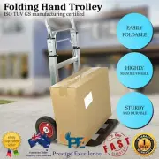100kg Trolley Folding Hand Truck Sack Barrow Warehouse Garage Outdoor Heavy Duty