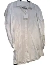 Sass And Bide One Way Ticket Crisp White Shirt Collar Dress Sz 44 14 L RRP $450