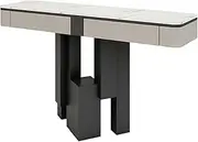 HOLGVE Console Table, Sofa Table, Entryway Table with Drawer, Rock Board Accent Foyer Table, Against The Wall Behind Couch Table, Corridor Foyer Table(39.3inch/100cm)