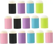 SHINEOFI 4sets Art Sponges for Boys and Girls Stamp Pad Ink Pad Non-Toxic Sponges for Drawing Dyeing Crafting 15pcs*4