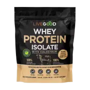 LiveGood Whey Protein Isolate with Colostrum Digestive Enzymes NonGMO 1.73lb NEW