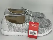 New Hey Dude Wendy Sox Size 11 Glacier Grey Slip On Women Shoes Style 40078-1HD