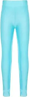 [Yruioon] Kids Girls UPF 50+ Swim Leggings Solid Color Quick Dry Sports Pants Gymnastics Ballet Dance Tights